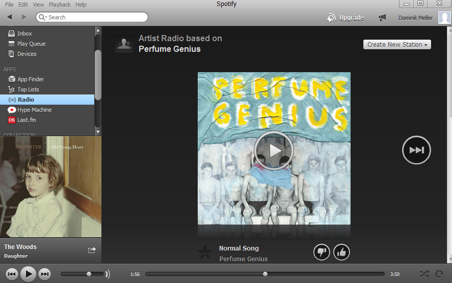 Spotify - widok aplikacji